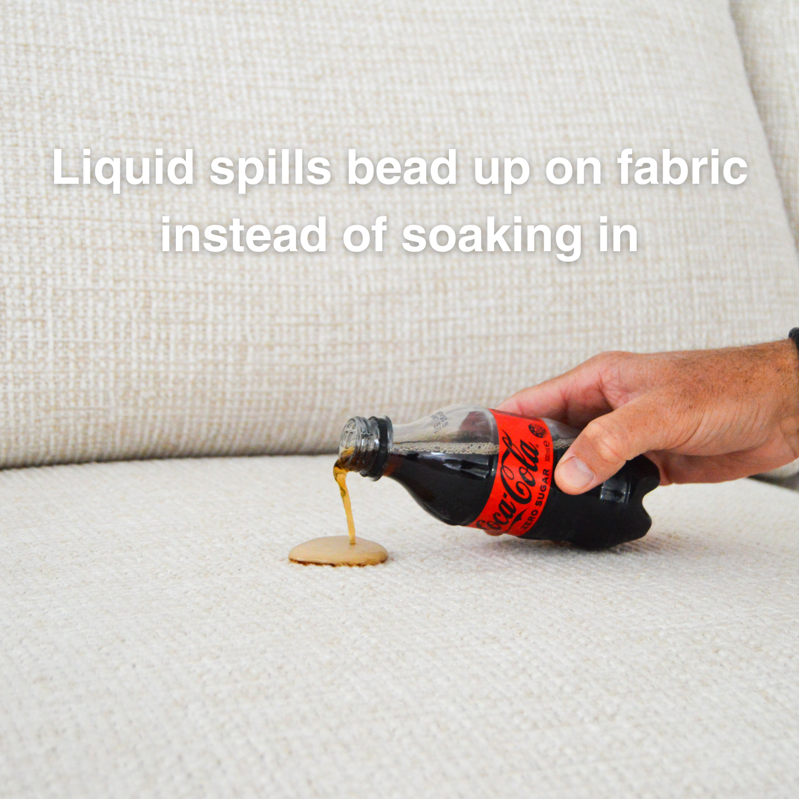 spill test of fabric protection spray